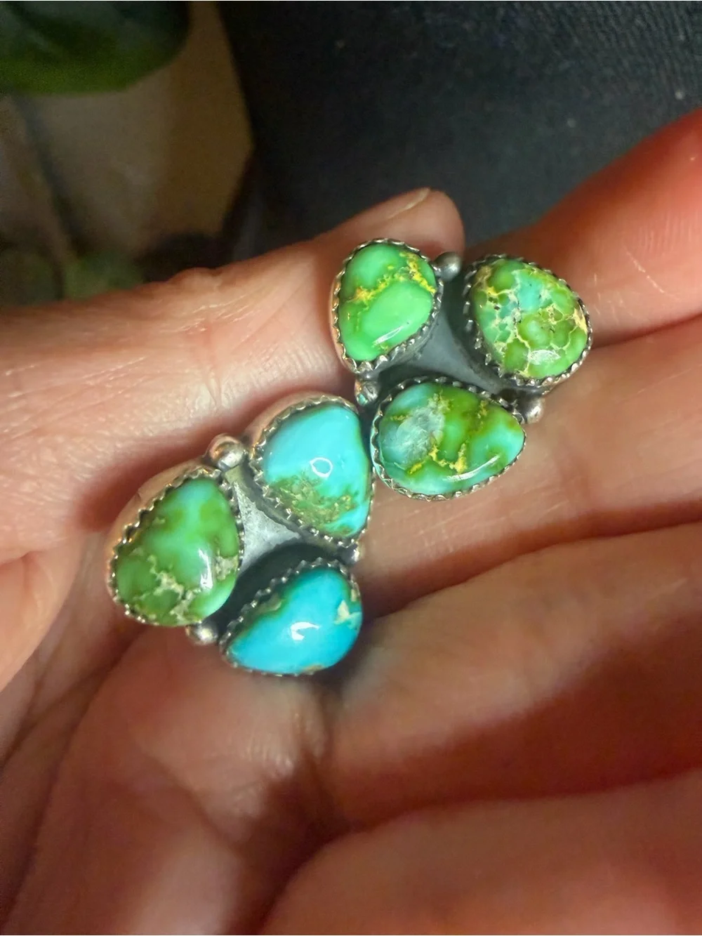 Sonoran Mountain Turquoise Silver Sterling Stud Earrings